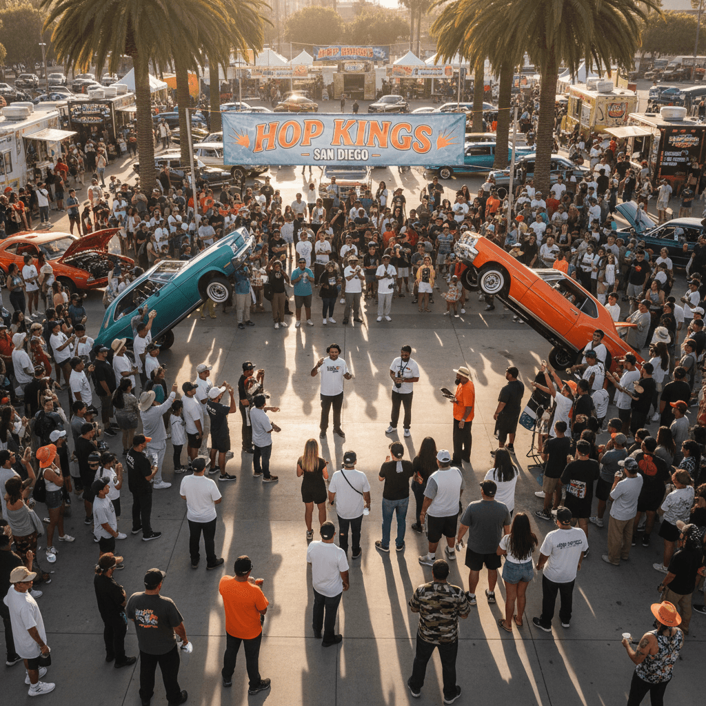 Hop Kings community event with spectators and judges engaged